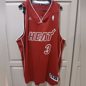 VTG Adidas Rev 30  Dwayne Wade Miami Heat  Christmas Jersey SizeXL Collector's